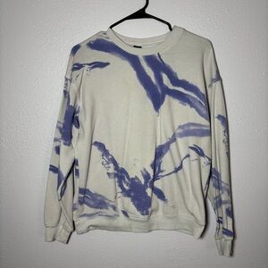 Wild Fable Cream and Purple Crewneck Sweater